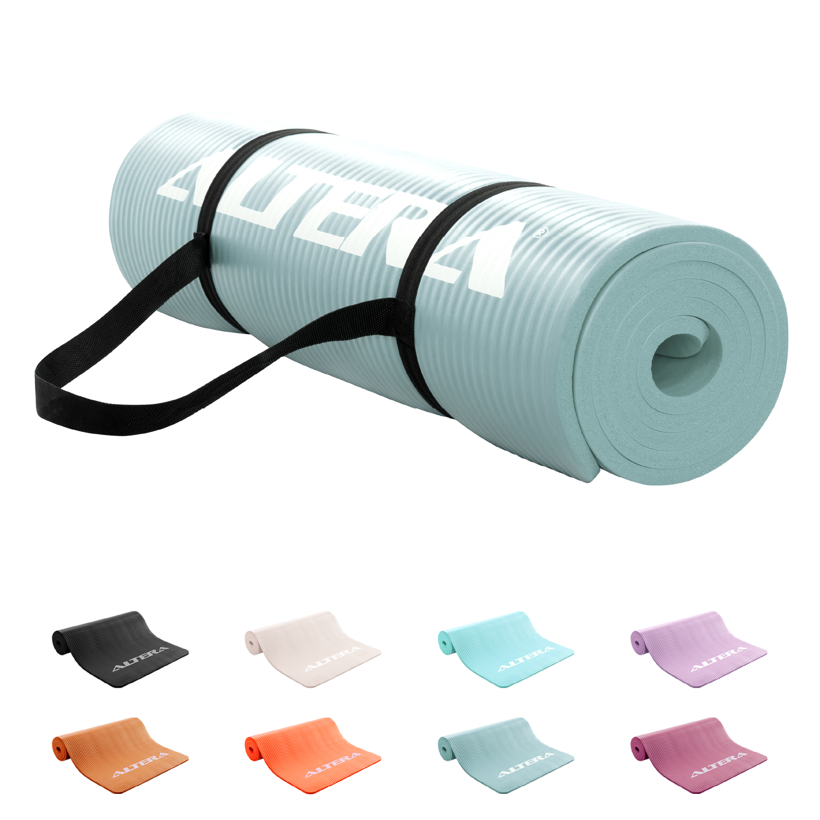 Tapete Ejercicio Altera Yoga Mat 10mm Grueso Pilates Azul Marea