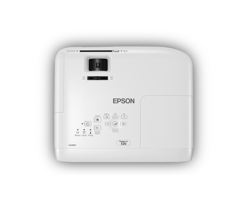 Proyector Epson Powerlite E20 Modelo H981a 3400 Lumens 1024x768 Resolution 1xHDMI 1xVGA 3LCD Lamp 12000 Hours