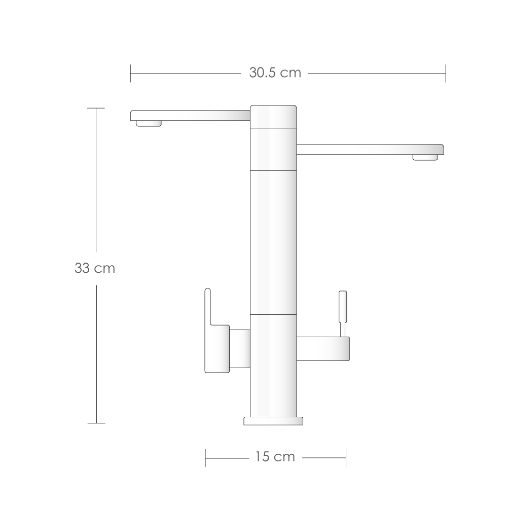 Grifo mezclador para cocina y purificador de agua cromo AT8108