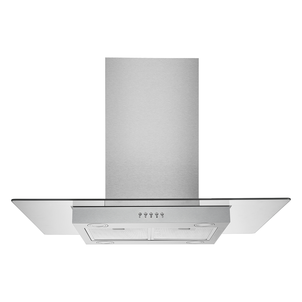 Campana Cocina Isla IHD Isola Miami 90 de 90 Cm Acero Inox Y Cristal Plano