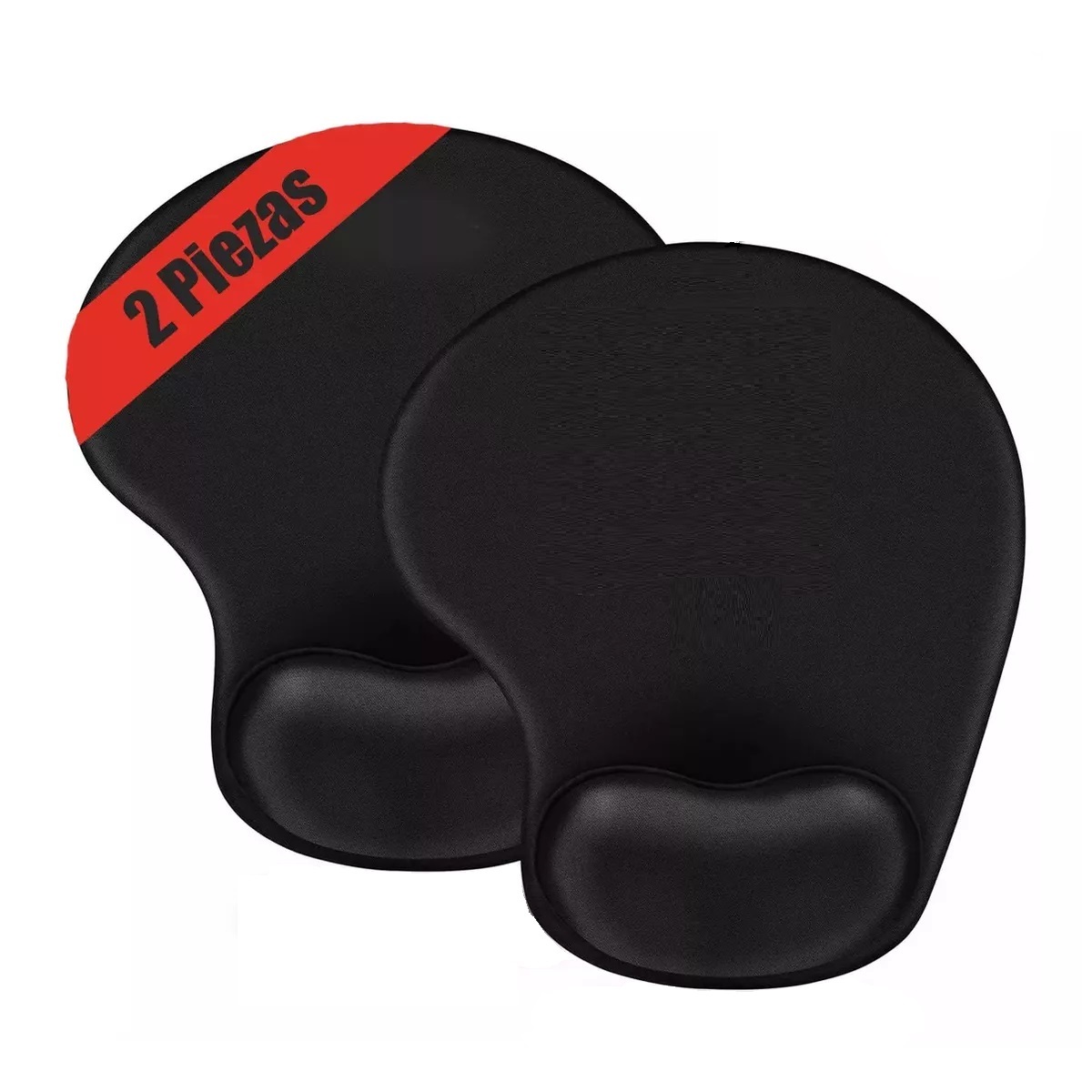 Mousepad Mouse Pad Ergonomico Con Soporte Muñeca 2 Pcs Negro