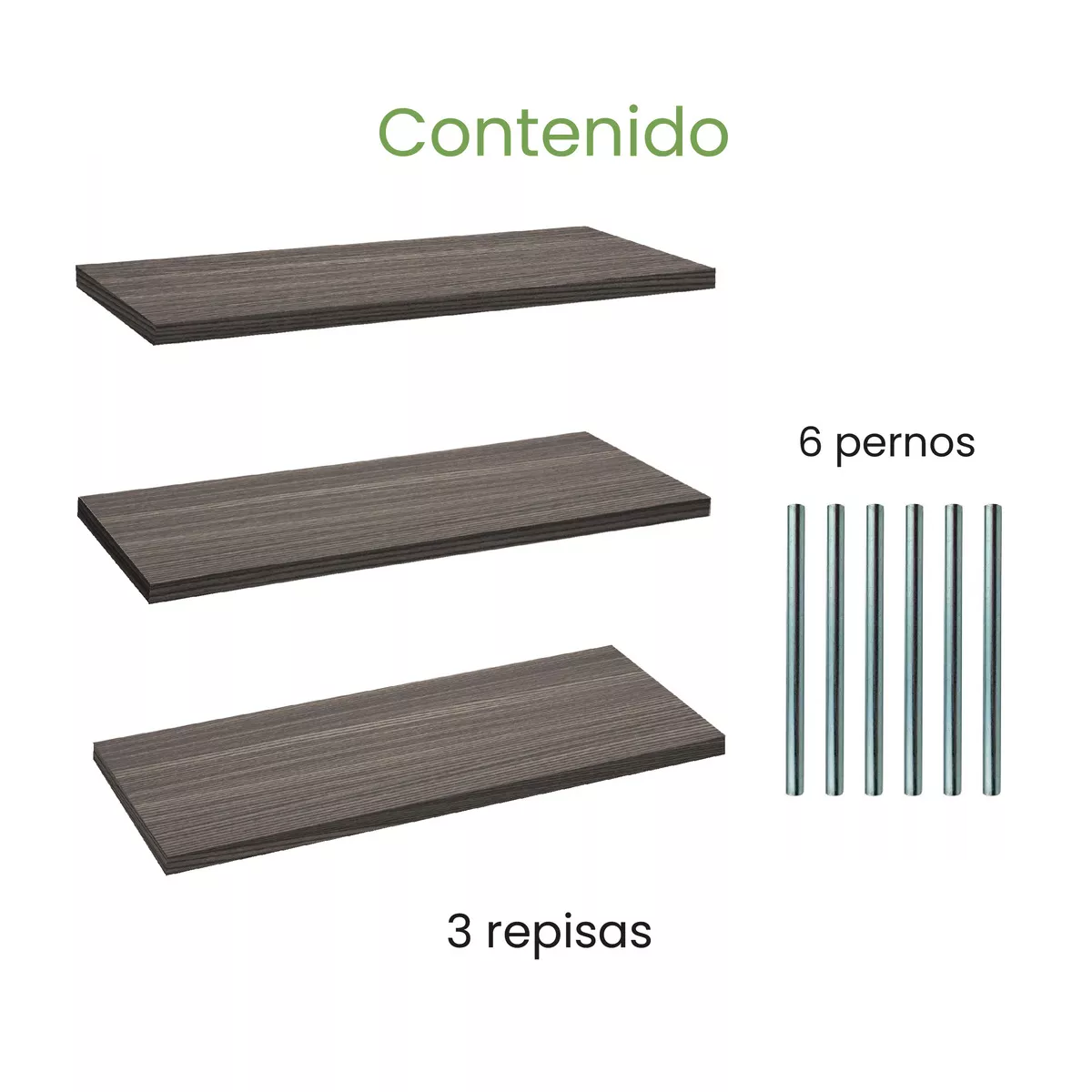Repisas Flotantes Set De 3 Modernas Minimalistas 30 X 15 Cm, Gris