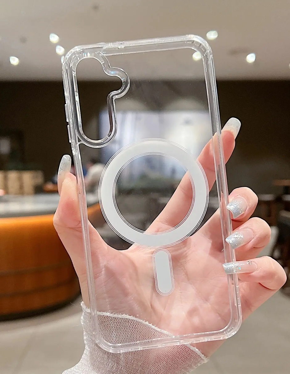 Funda Protectora Magnética Transparente Compatible S24 Fe