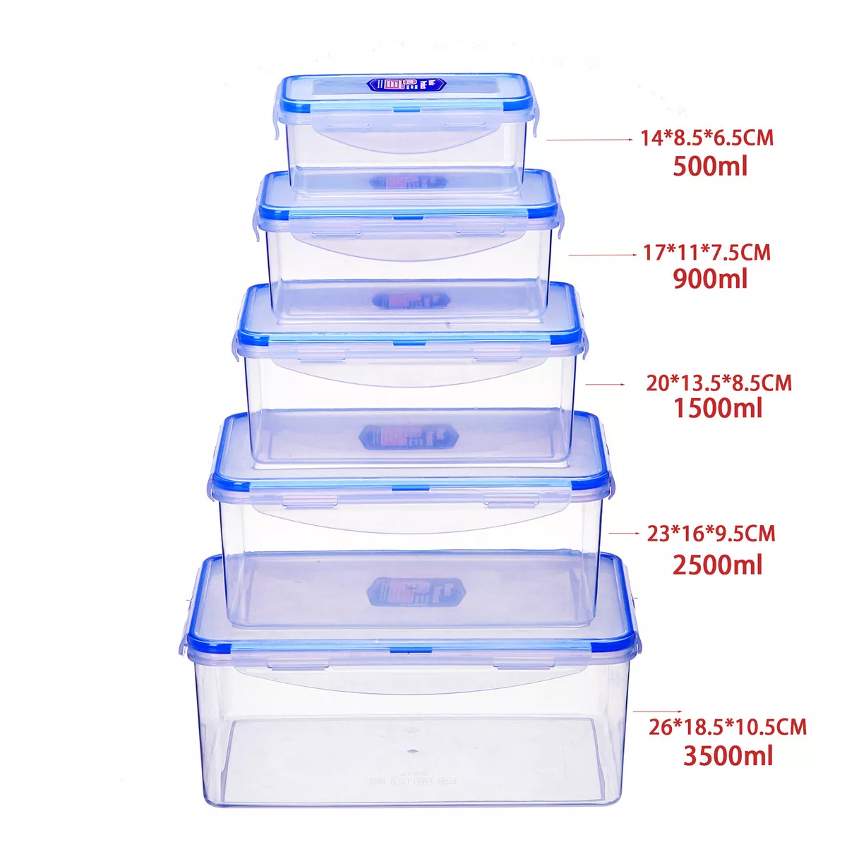 Recipientes Tuppers Hermeticos Plastico Cocina Contenedores 10 Pieza