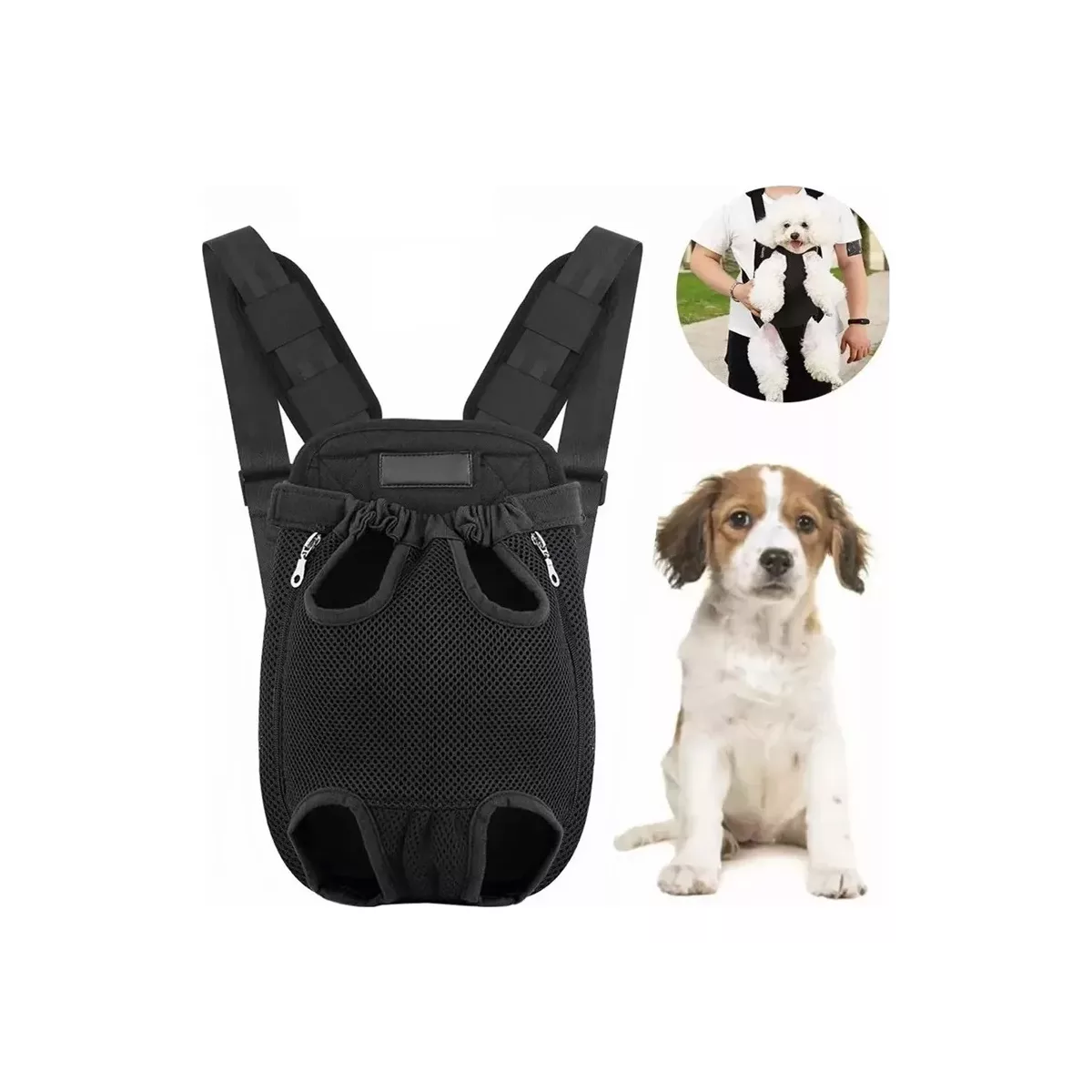 Mochila Cangurera Transportadora Perros Gatos Mascotas Bolsa
