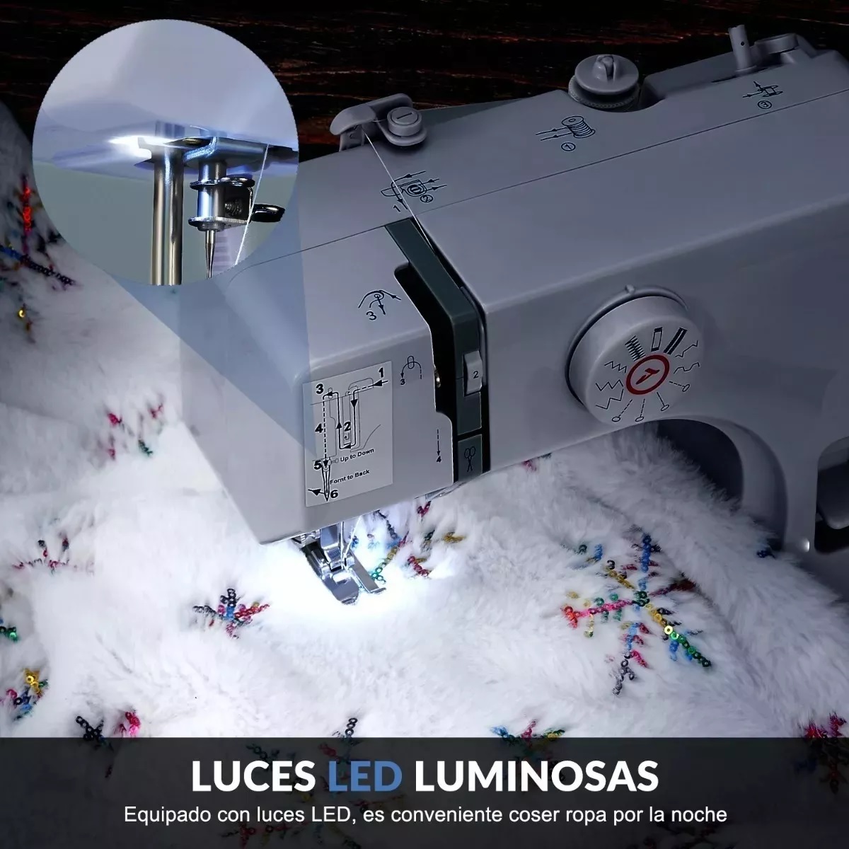 Máquina De Coser Eléctrica Doméstica Portátil Con Accesorios