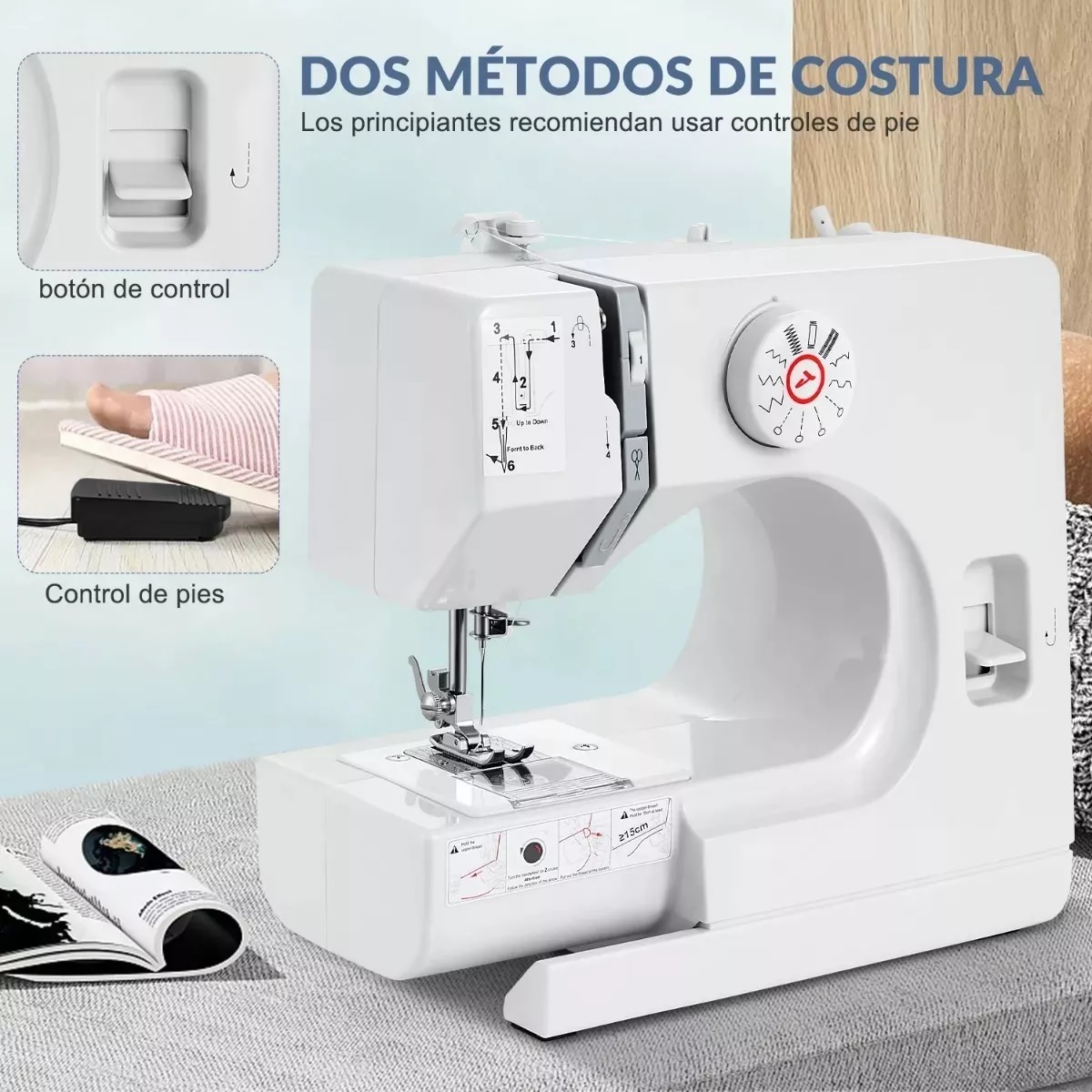 Máquina De Coser Eléctrica Doméstica Portátil Con Accesorios