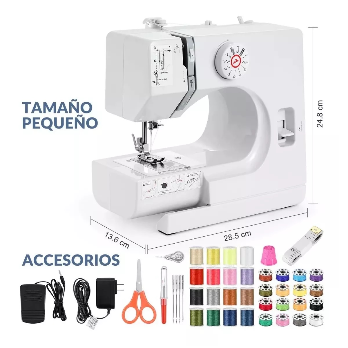 Máquina De Coser Eléctrica Doméstica Portátil Con Accesorios