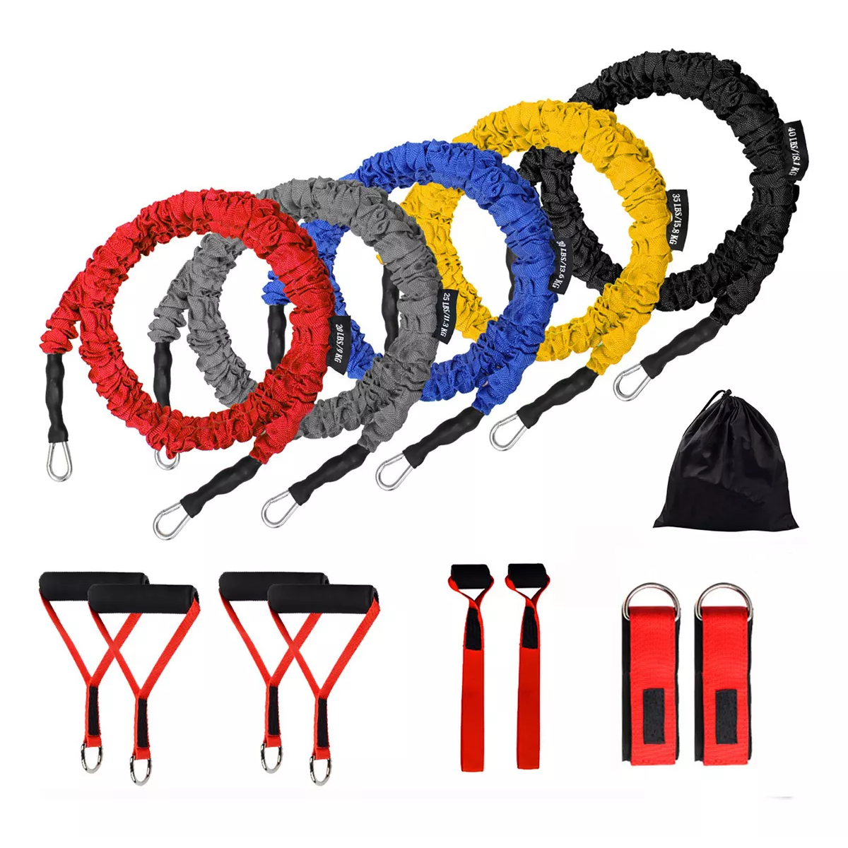 150lbs Kit De Banda De Resistencia Ligas Para Ejercicio 12pz