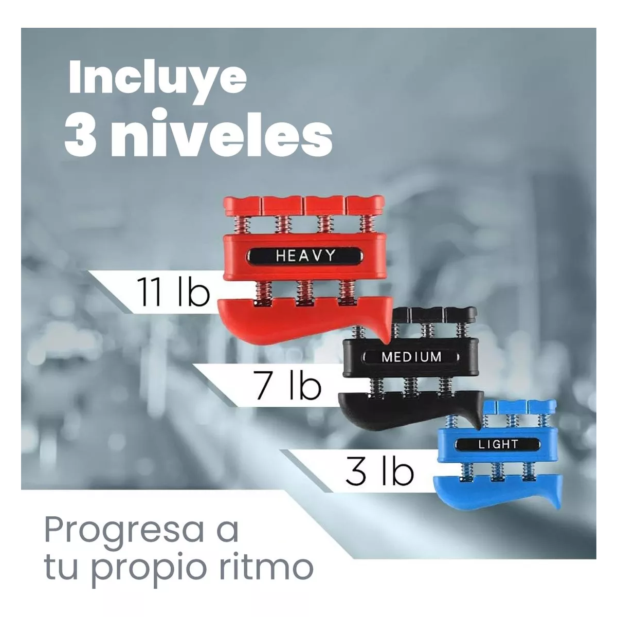 3 Pcs Ejercitador De Dedos Fortalecedor De Mano Fisioterapia