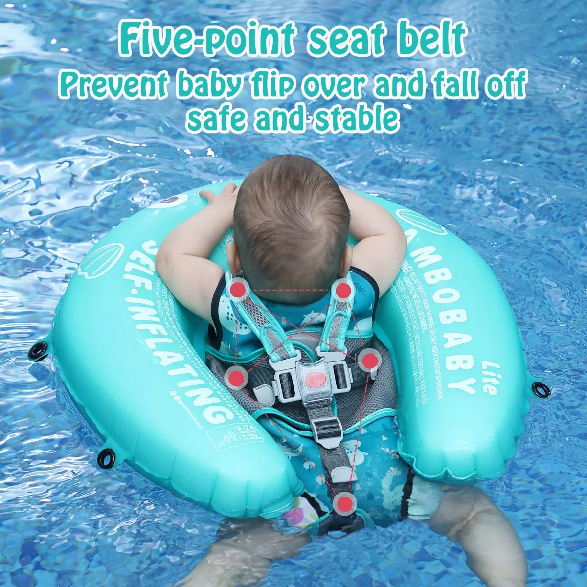 Flotador Salvavidas Bebé Autoinflable 3-24meses Verde