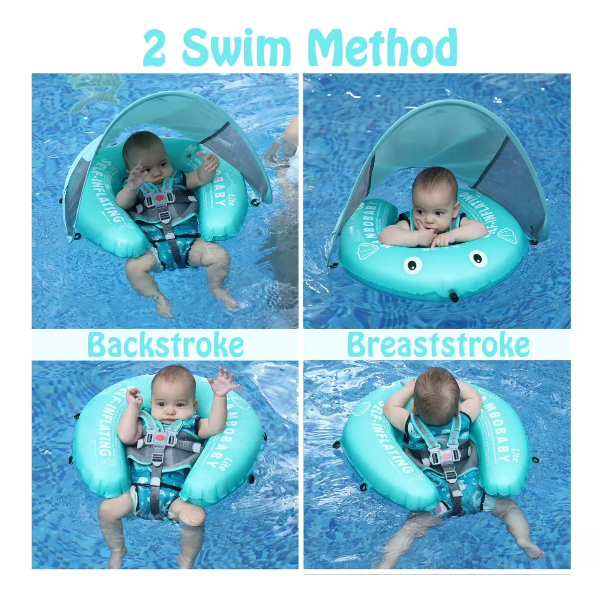 Flotador Salvavidas Bebé Autoinflable 3-24meses Verde
