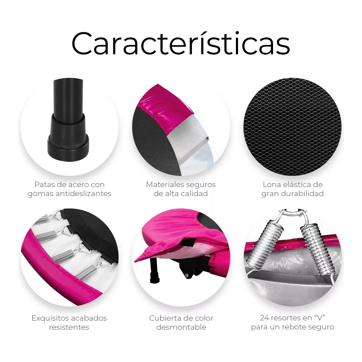 Mini Trampolín Brincolín Ejercicio Fitness Jumping Aeróbics Rosa