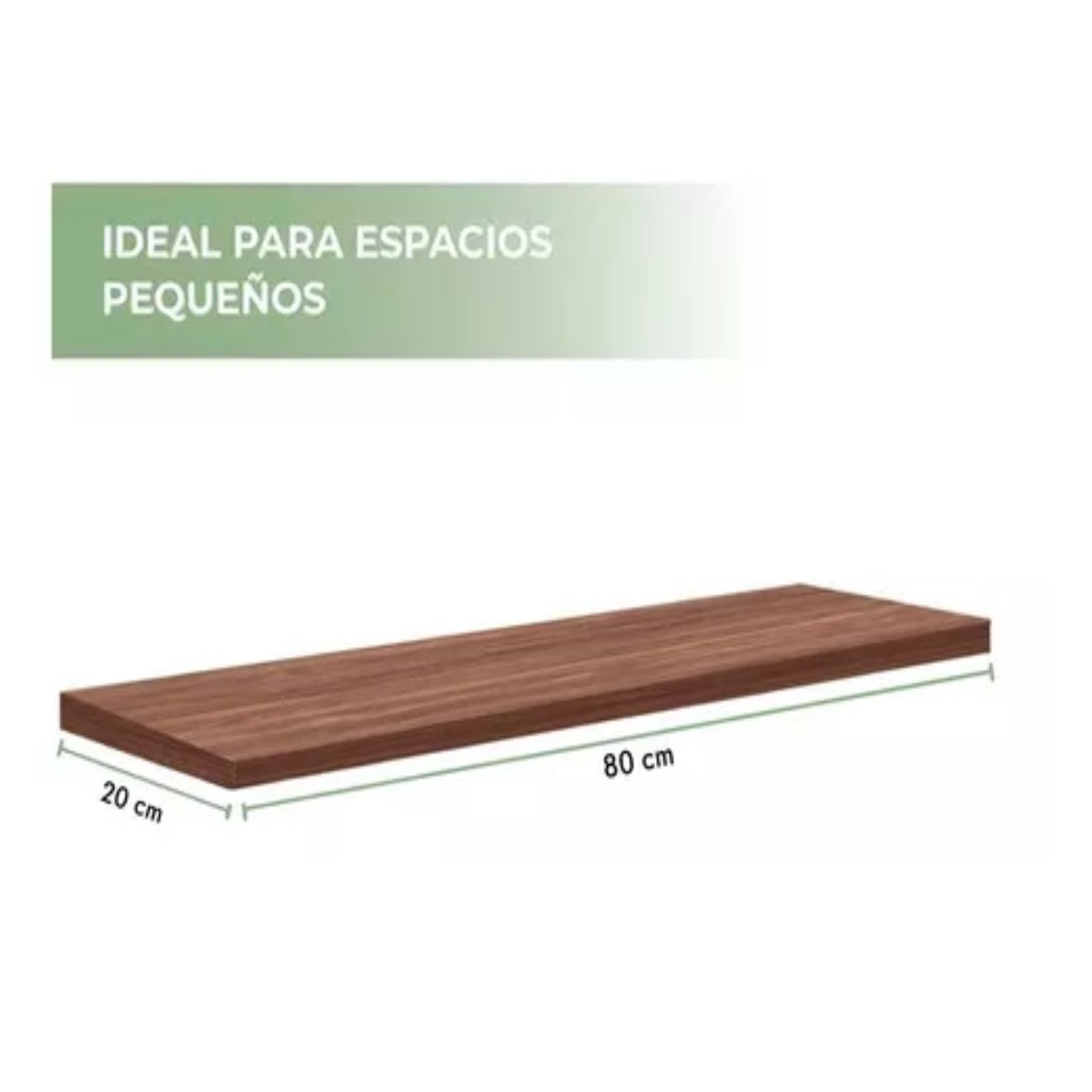 Kit 3 Repisas Flotantes Minimalistas 80x20 Cm Color Nogal Neo