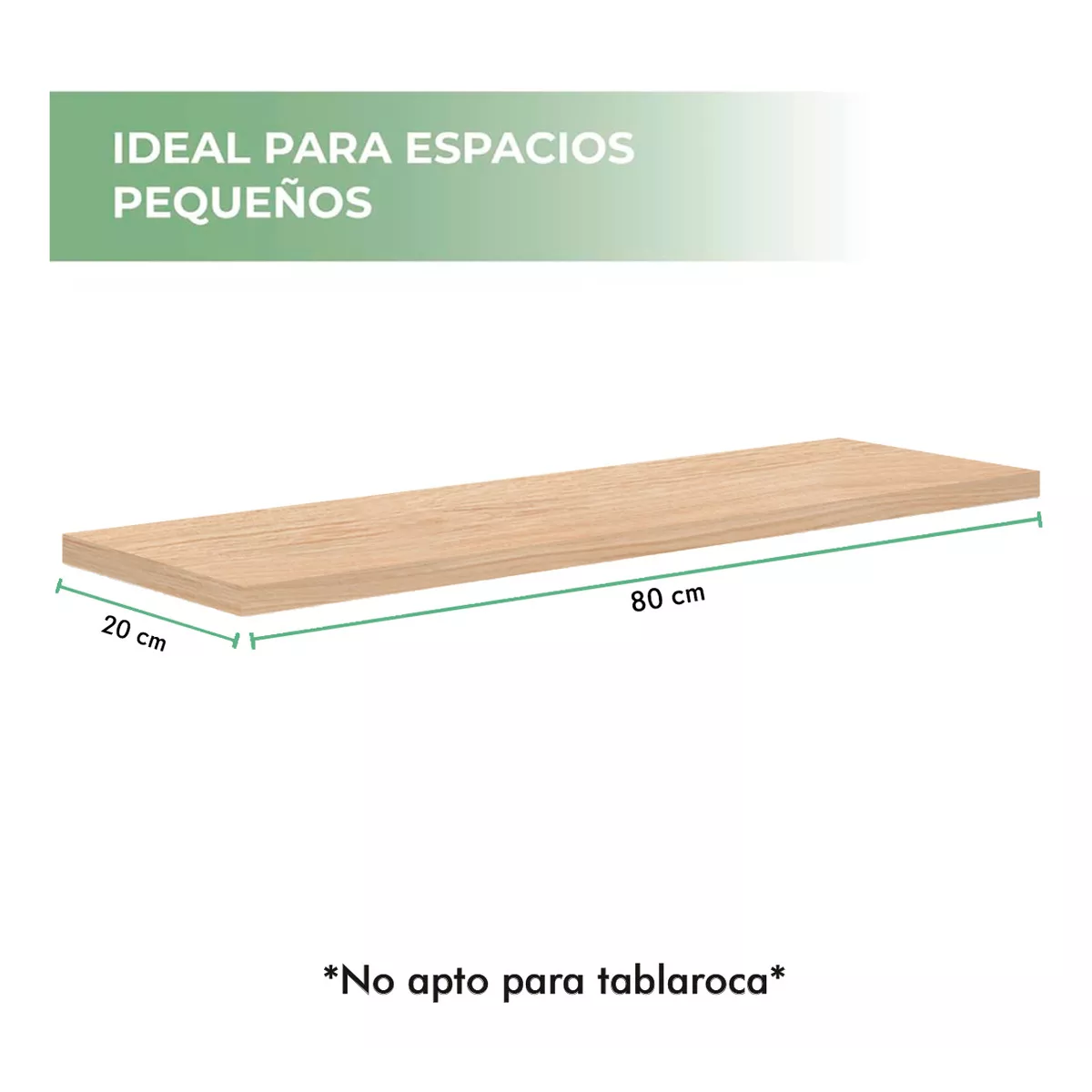 Kit 3 Repisas Flotantes Minimalistas 80x20 Cm Color Roble Merida