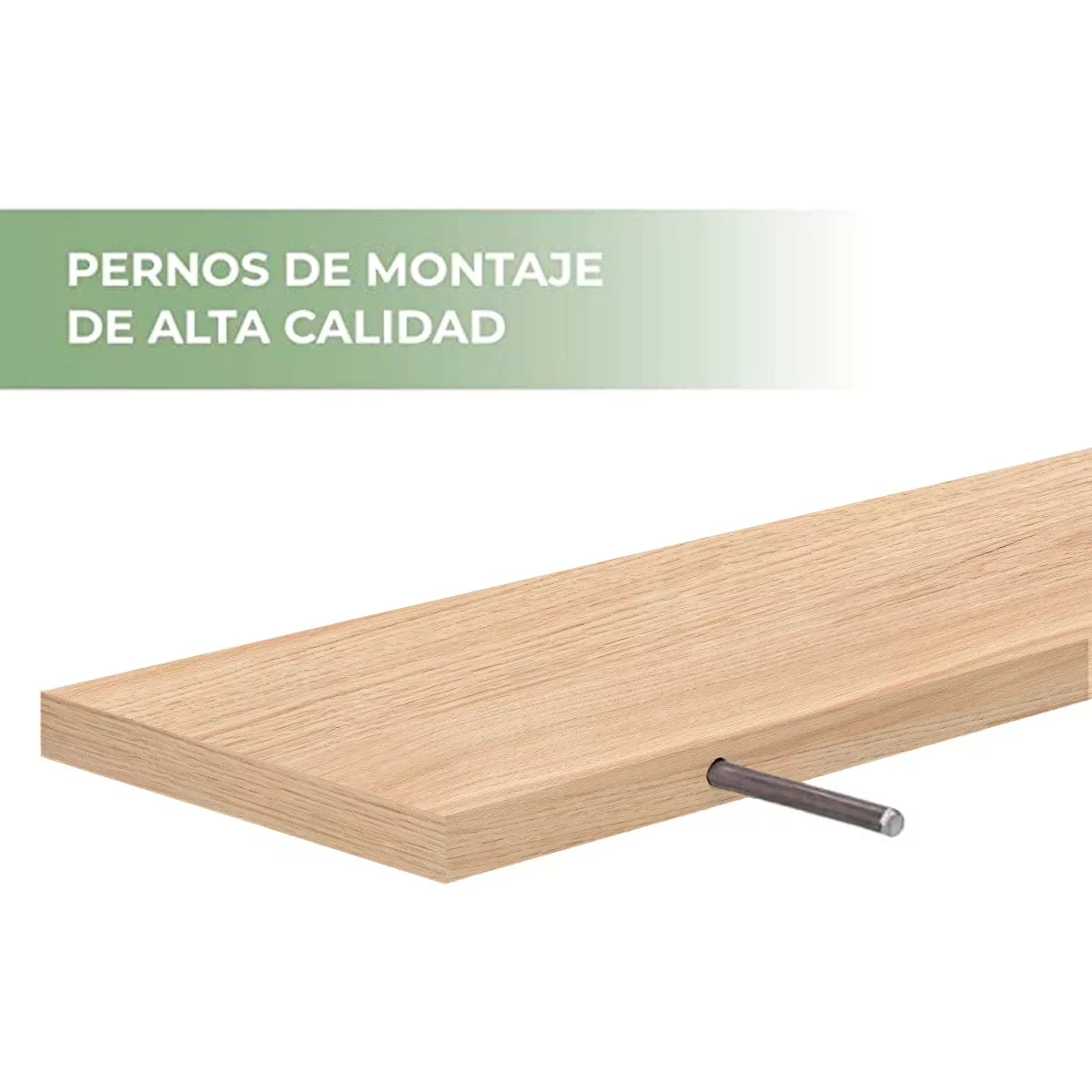 Kit 3 Repisas Flotantes Minimalistas 80x20 Cm Color Roble Merida