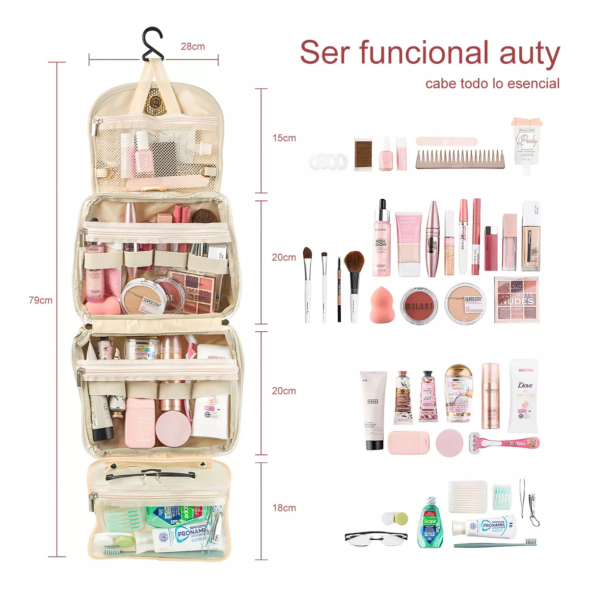 Neceser Profesional Caja Cosmetiquera De Viaje Blanco