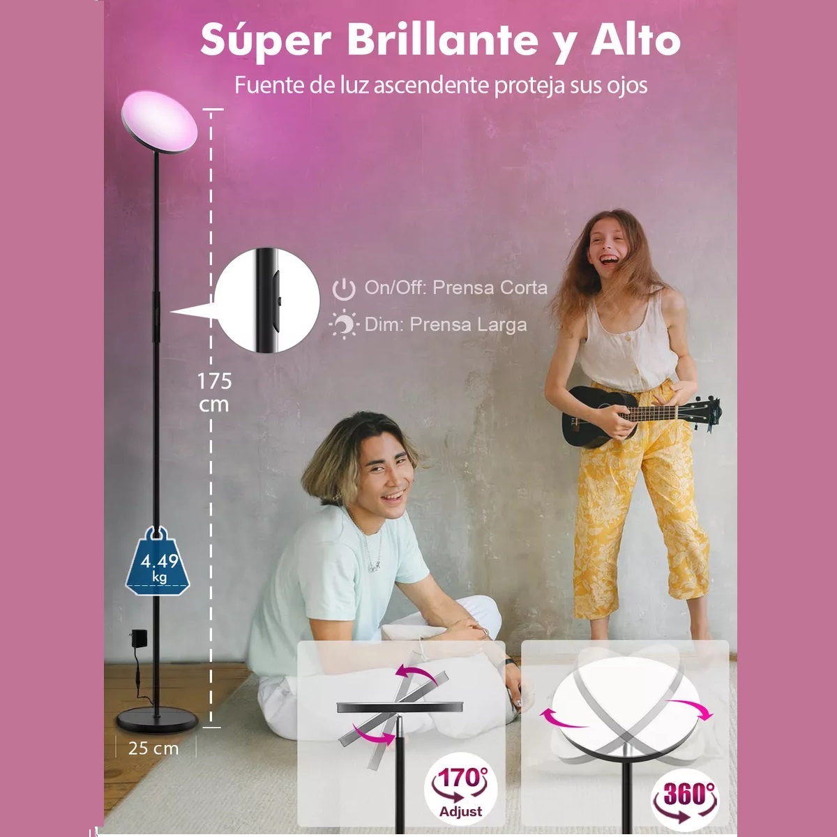Wifi Lamparas De Pies Modernas Rgb Led Alexa Google 