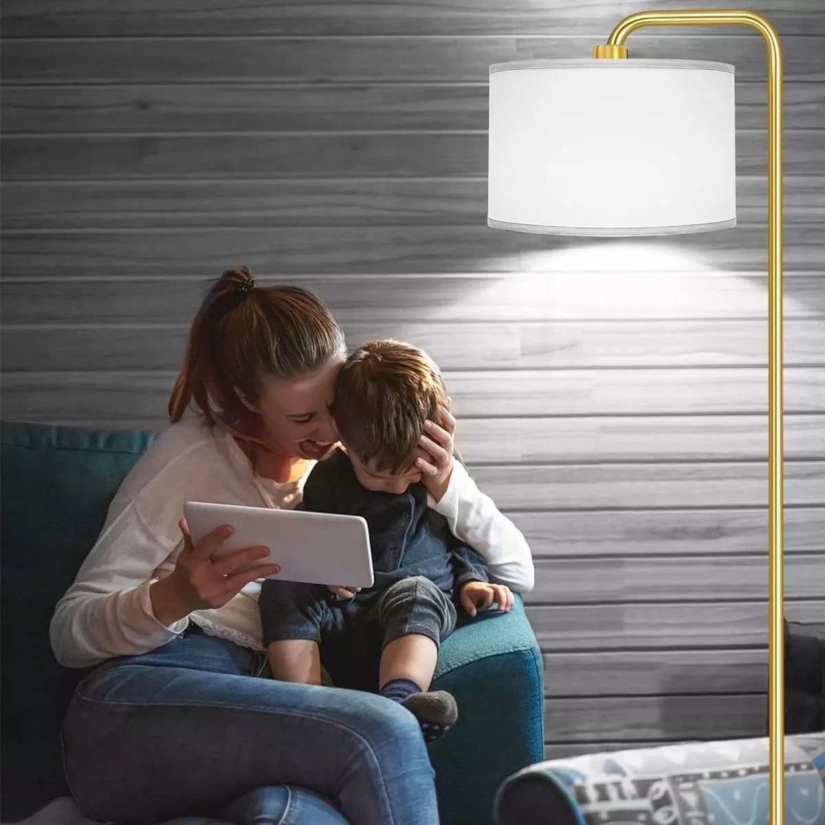 1.6m De Lámpara De Piso Moderna Minimalista De 3 Colores Dorado