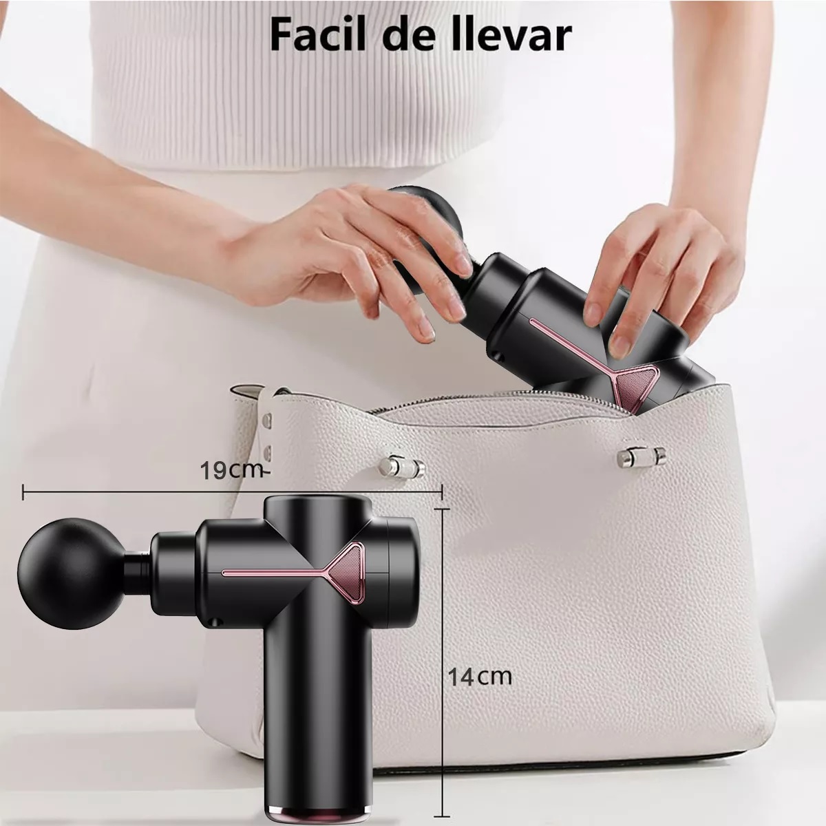 Pistola De Masaje Masajeador Eléctrico Muscular Para Relajar Negro