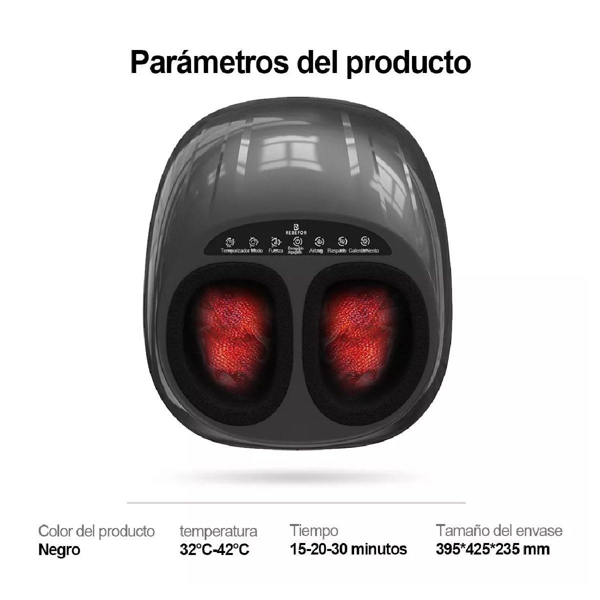 Masajeador Electrico Mejora Circulación Y Fortalece Piernas Color Negro