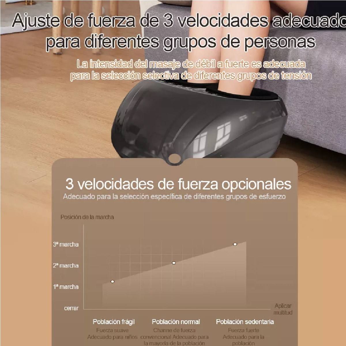 Masajeador Electrico Mejora Circulación Y Fortalece Piernas Color Negro