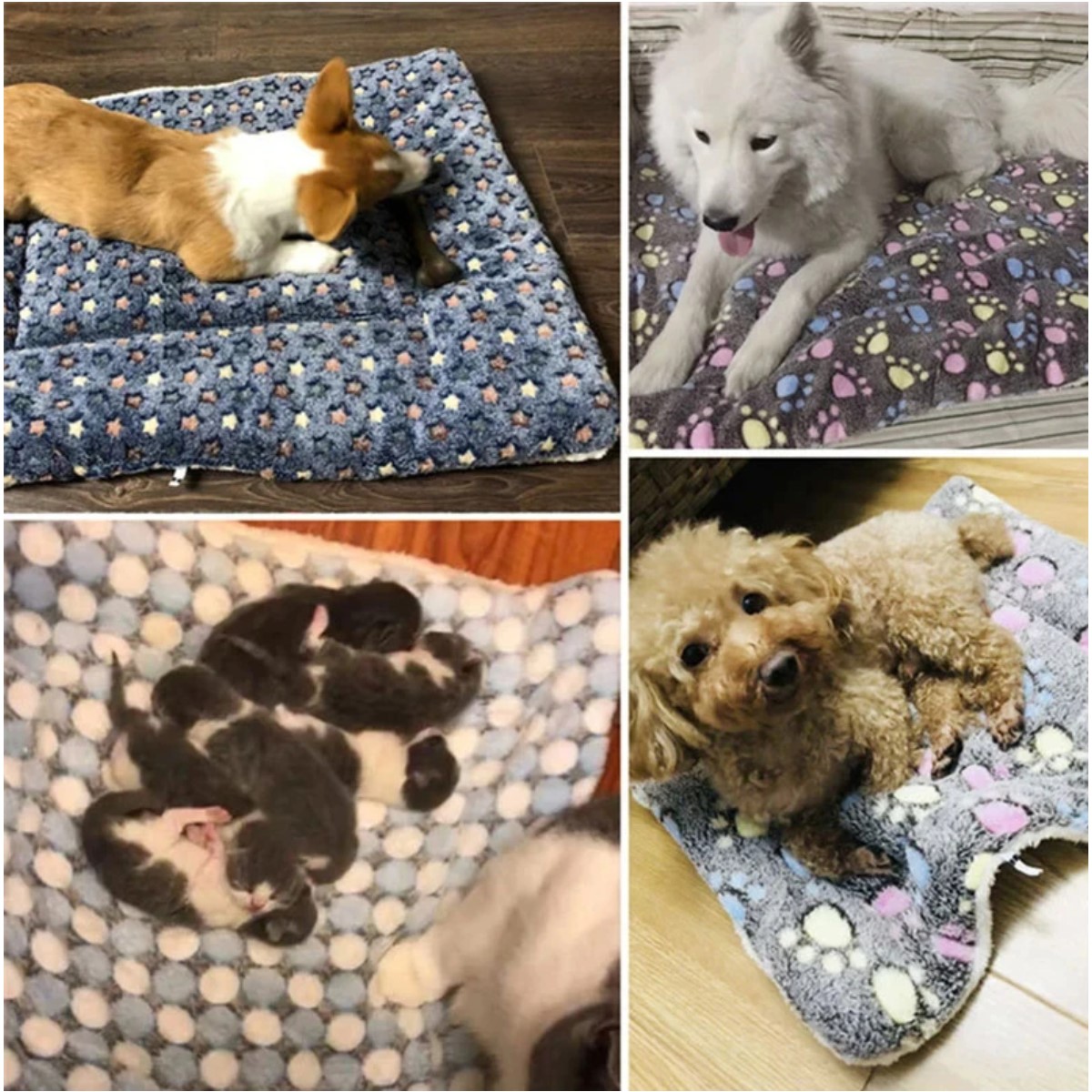 Cama Alfombrilla franela dormir roja XXL mascotas perros gatos sofá colchón cojín manta mascotas