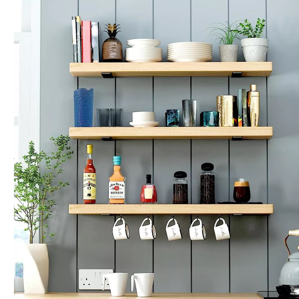 Soporte Para Repisa Flotant Soportes 6pzs