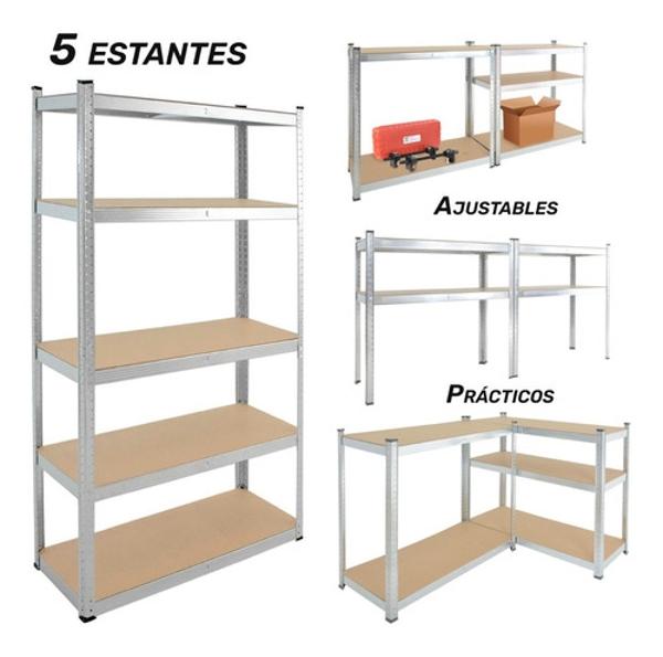 Estante Anaquel Rack Repisas 5 Niveles Metalico 180x39x89 Cm Gutstark Home