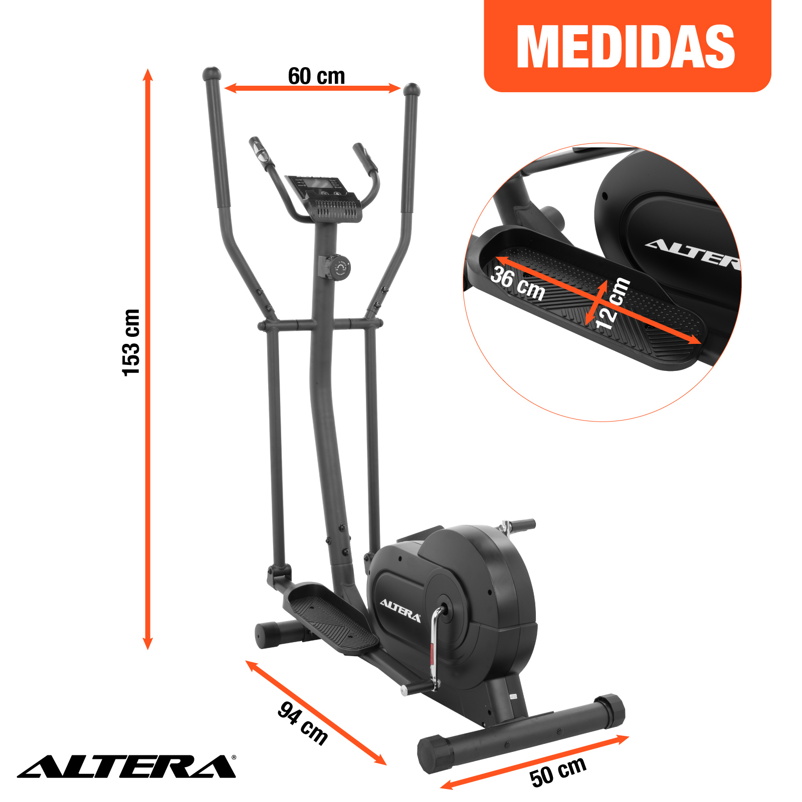 Escaladora Elíptica con 8 Niveles de Resistencia, Pantalla LCD y Asiento Ajustable