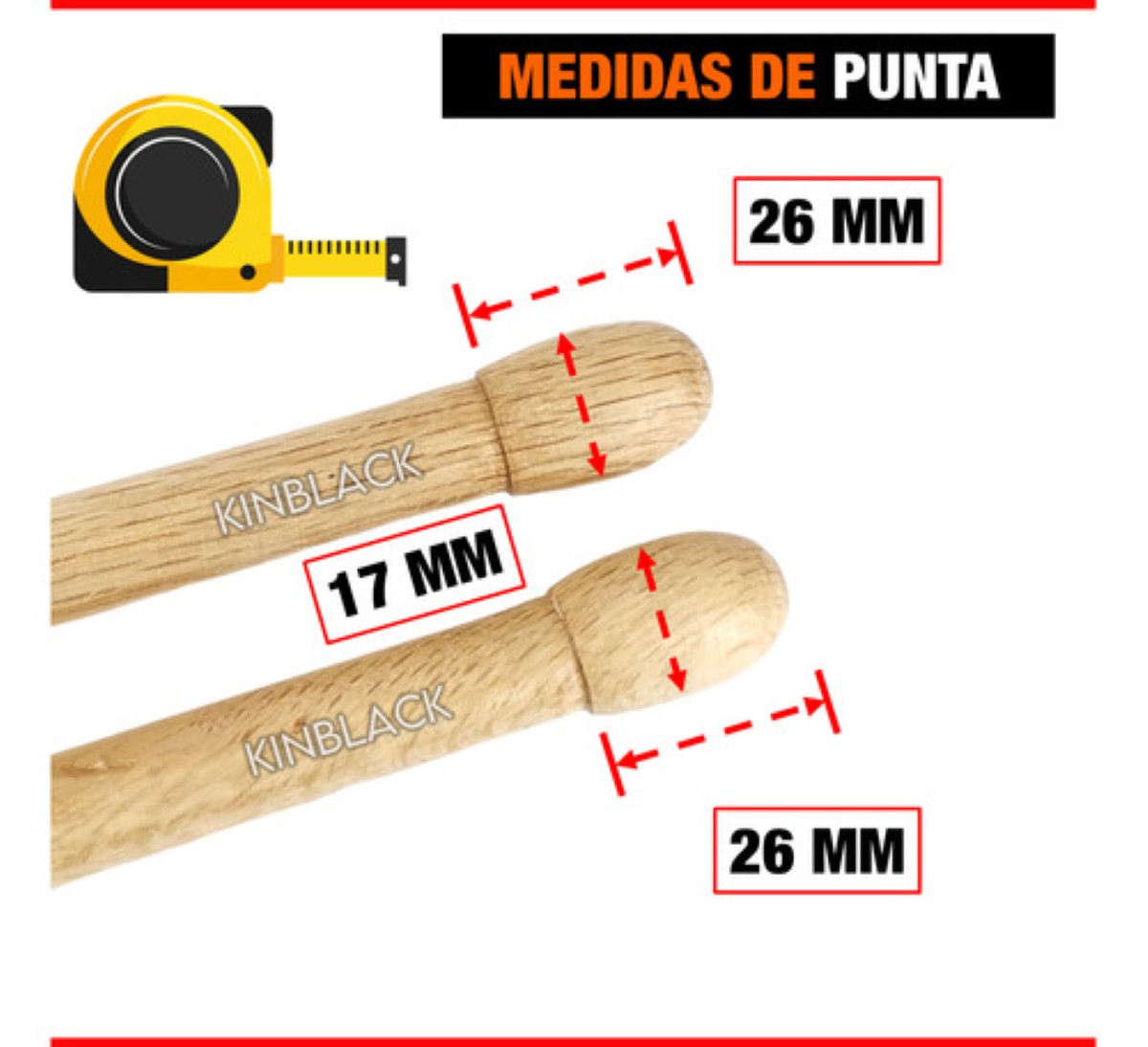 Baquetas Para Tambor De Banda De Guerra Encino marron