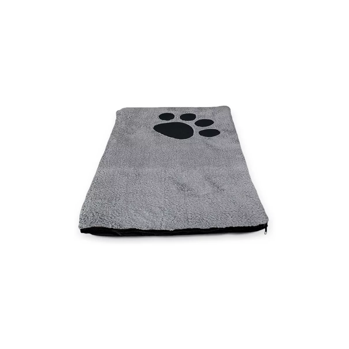 Cama Tapete Sencillo Para Mascota Perro O Gato Chico Negro/Gris