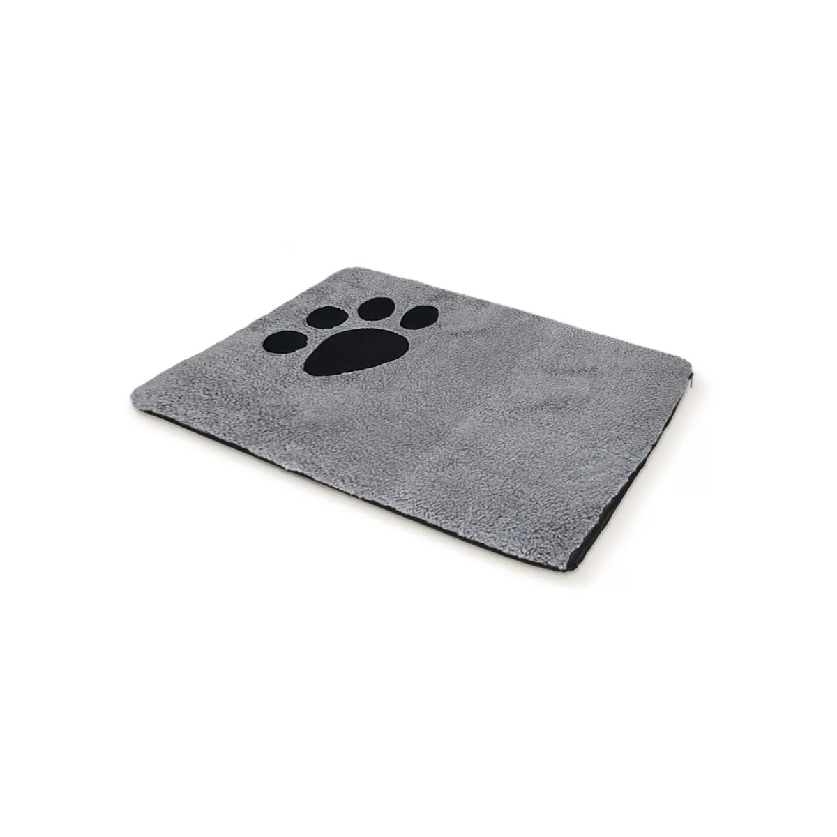 Cama Tapete Sencillo Para Mascota Perro O Gato Chico Negro/Gris