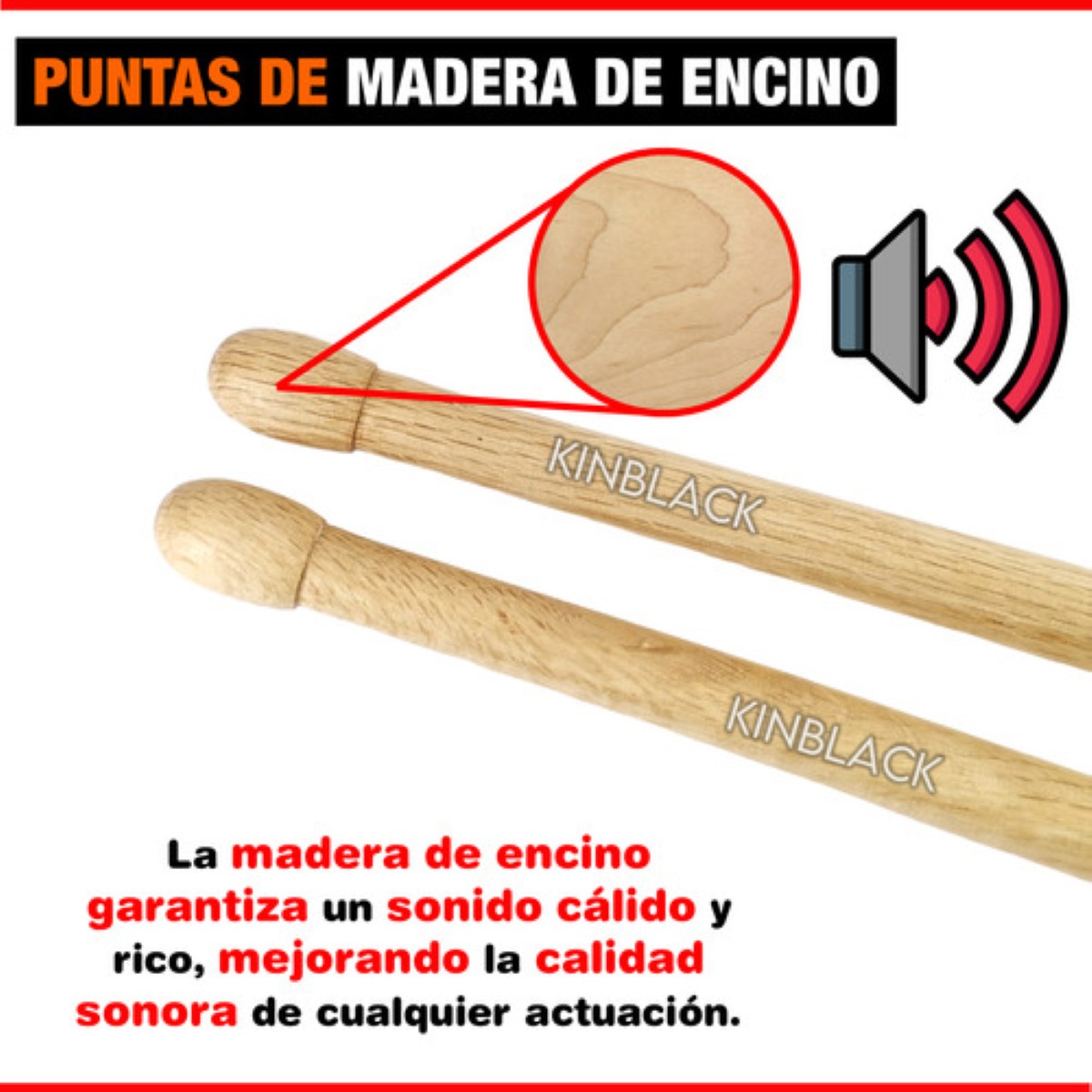 Baquetas Para Tambor De Banda De Guerra Encino marron