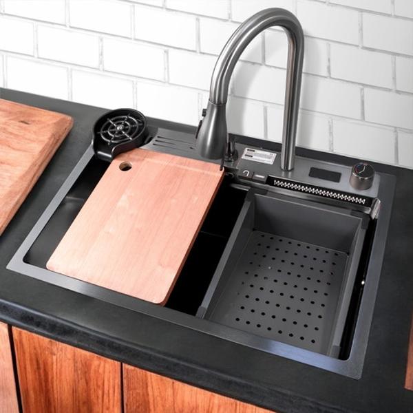 Tarja Fregadero Cocina Accesorios Premium 68x44.5x24.5cm Negro Gutstark Home