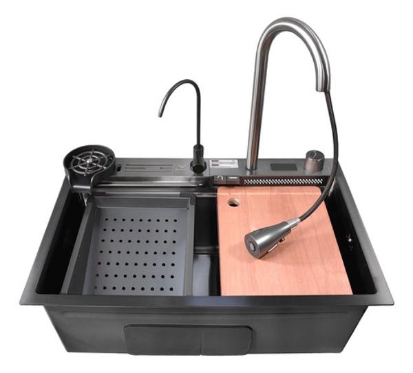 Tarja Fregadero Cocina Accesorios Premium 68x44.5x24.5cm Negro Gutstark Home