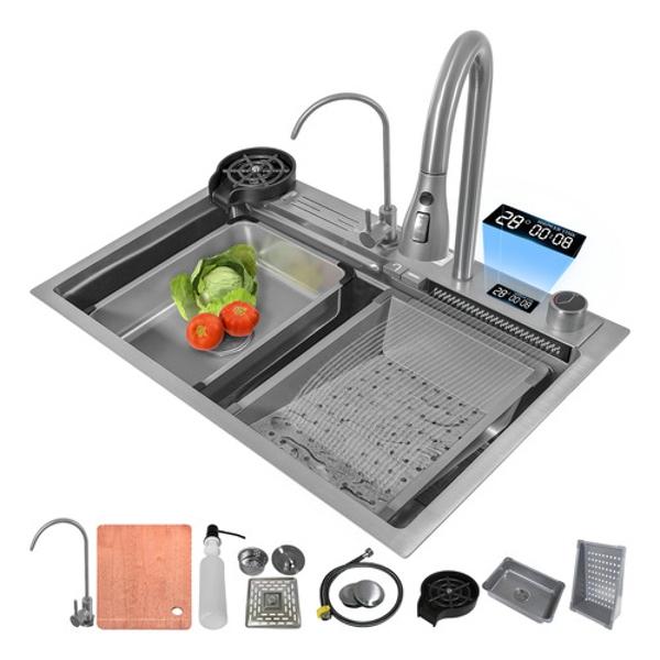 Tarja Fregadero Cocina Accesorios Premium 68x44.5x24.5cm Plata Gutstark Home