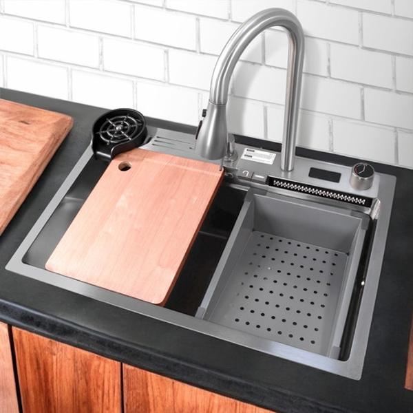 Tarja Fregadero Cocina Accesorios Premium 68x44.5x24.5cm Plata Gutstark Home