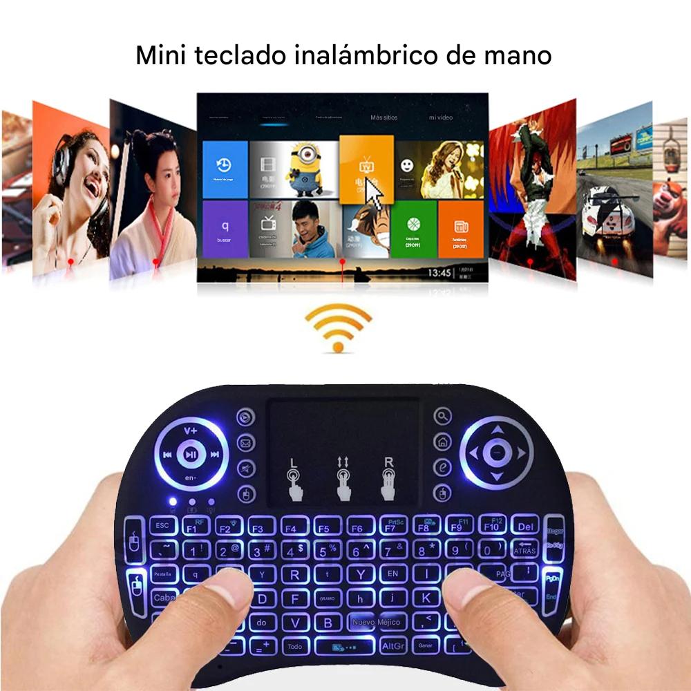Mini Teclado Pc Inalambrico Bluetooth Touchpad Iluminado gamer consola tv box smart tv pantalla led.