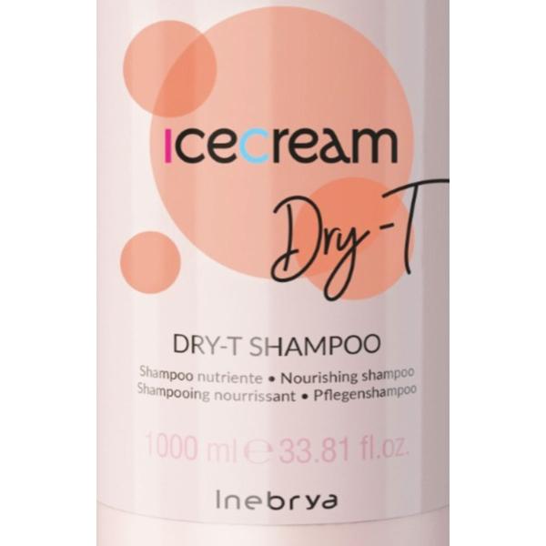 Inebrya Ice Cream Dry-T Shampoo Nutritivo Vegano 1000ml Hidratación Profunda