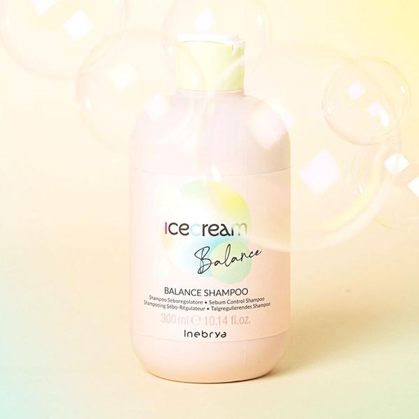 Inebrya Ice Cream Balance Shampoo Profesional Antigrasa 1000ml Limpieza Profunda