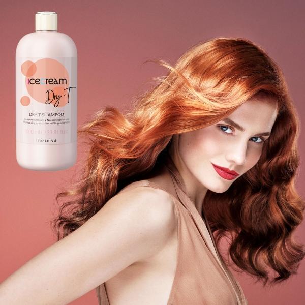 Inebrya Ice Cream Dry-T Shampoo Nutritivo Vegano 1000ml Hidratación Profunda