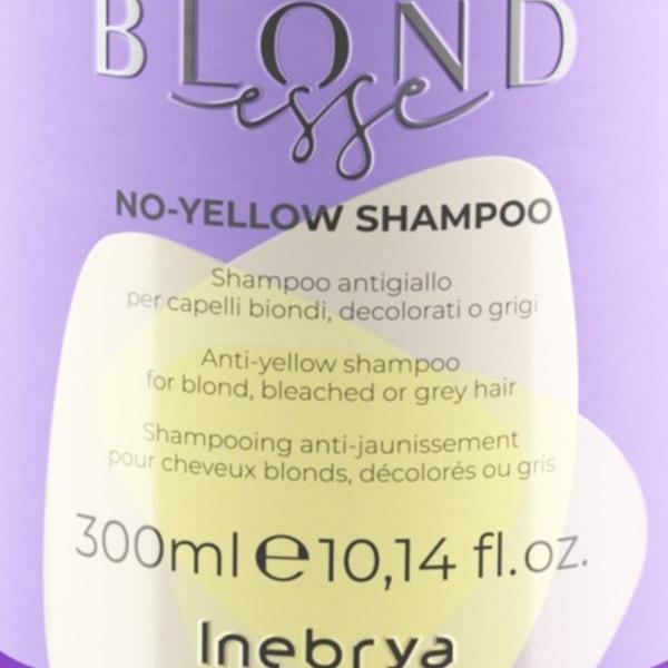 Inebrya No Yellow Shampoo 300ml Matizador Profesional Rubio y Decolorado