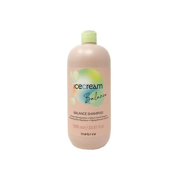 Inebrya Ice Cream Balance Shampoo Profesional Antigrasa 1000ml Limpieza Profunda