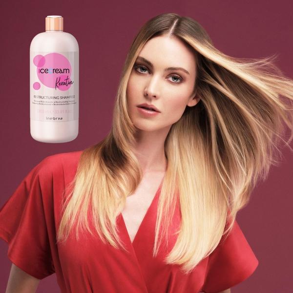 Inebrya Keratin Restructuring Shampoo 1000ml Profesional con Keratina
