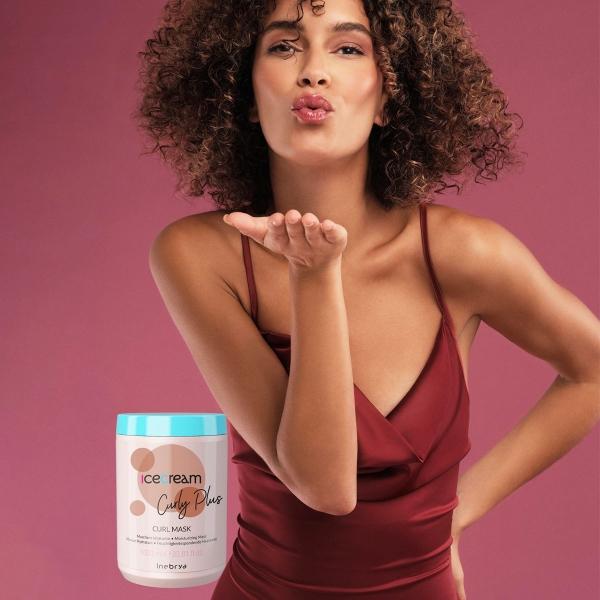 Inebrya Ice Cream Curl Mask 1000ml Mascarilla Hidratante Profesional para Rizos