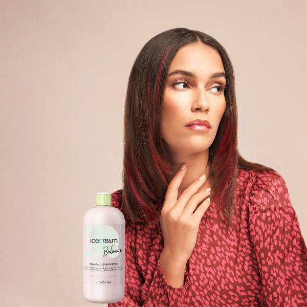 Inebrya Ice Cream Balance Shampoo Profesional Antigrasa 1000ml Limpieza Profunda