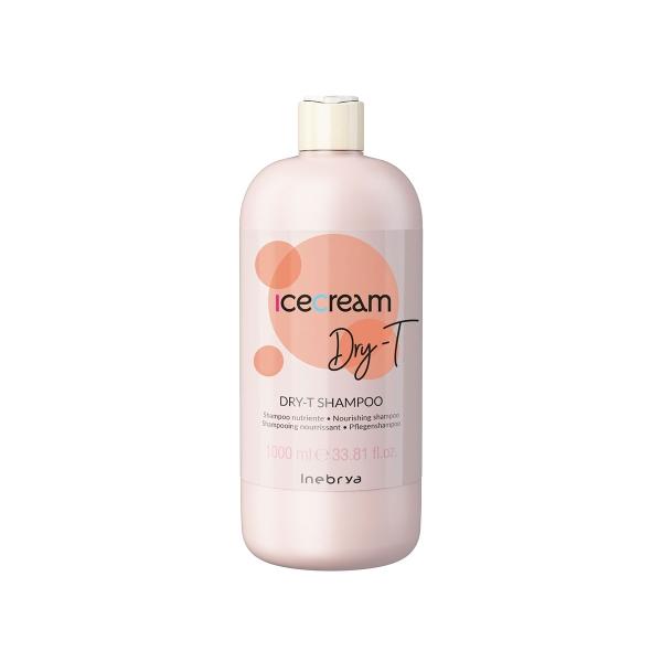 Inebrya Ice Cream Dry-T Shampoo Nutritivo Vegano 1000ml Hidratación Profunda