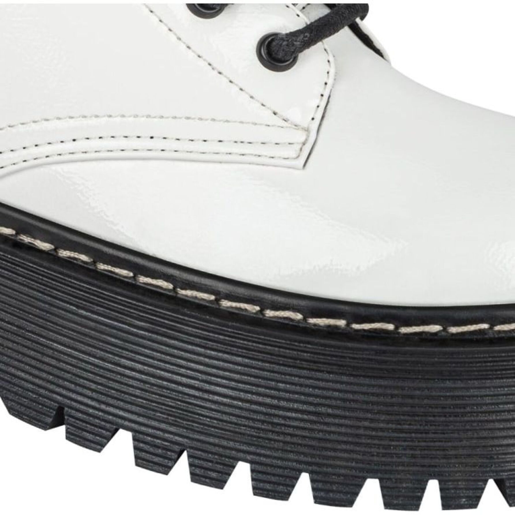 Botas para mujer, de tipo militar, con plataforma y cordones, tacón medio, marca Goodyear, color blanco, mod. 1171862