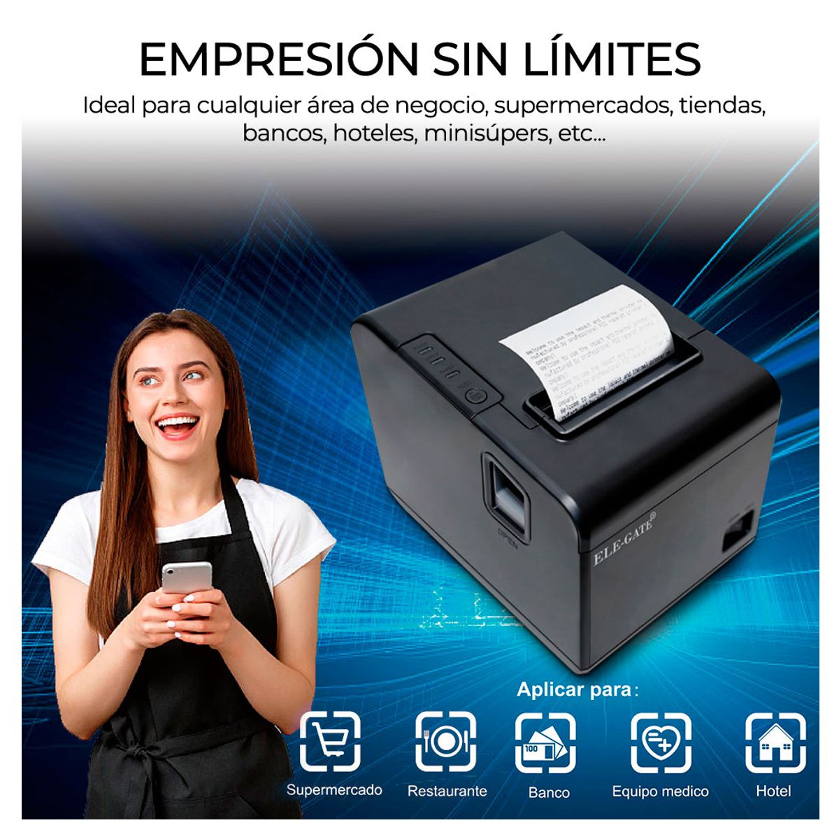 Impresora De Tickets Térmica Corte Automático 80mm Usb